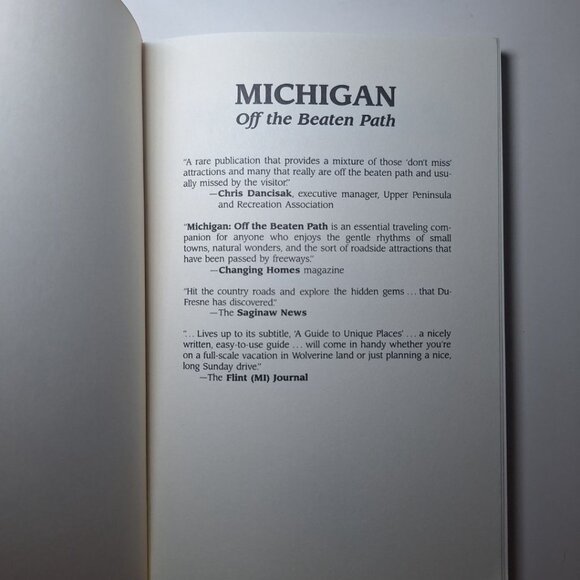 Michigan Off The Beaten Path Guide Unique Places 1988 Vintage History Travel - Picture 2 of 8